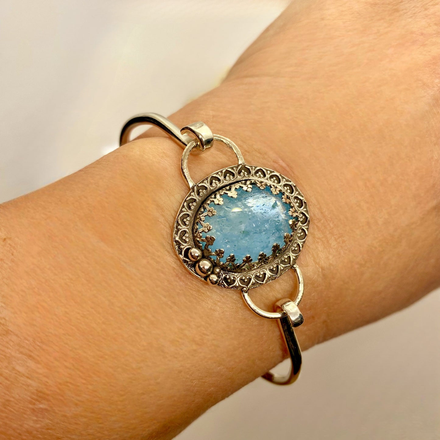 Encircled Aquamarine Bracelet