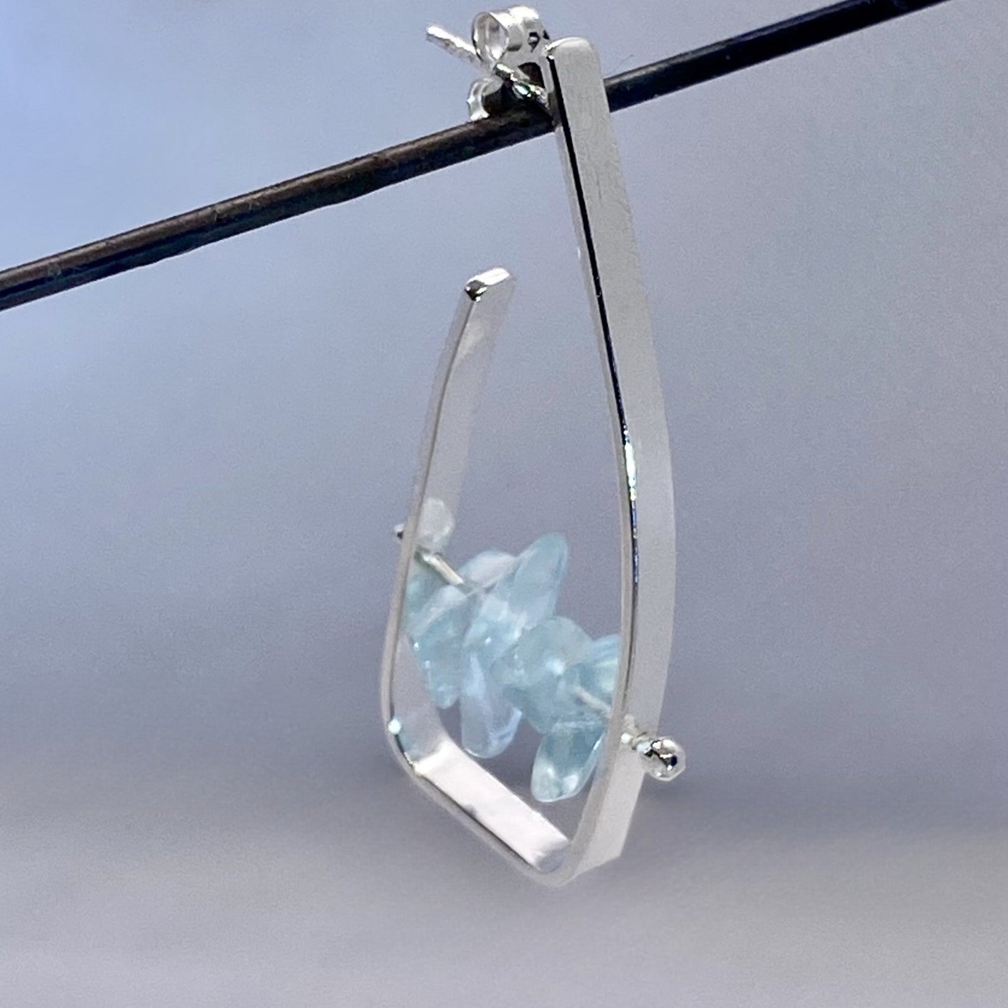 Contemporary Aquamarine Earrings