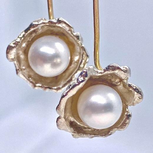 Cultured Pearl Watercast Earrings