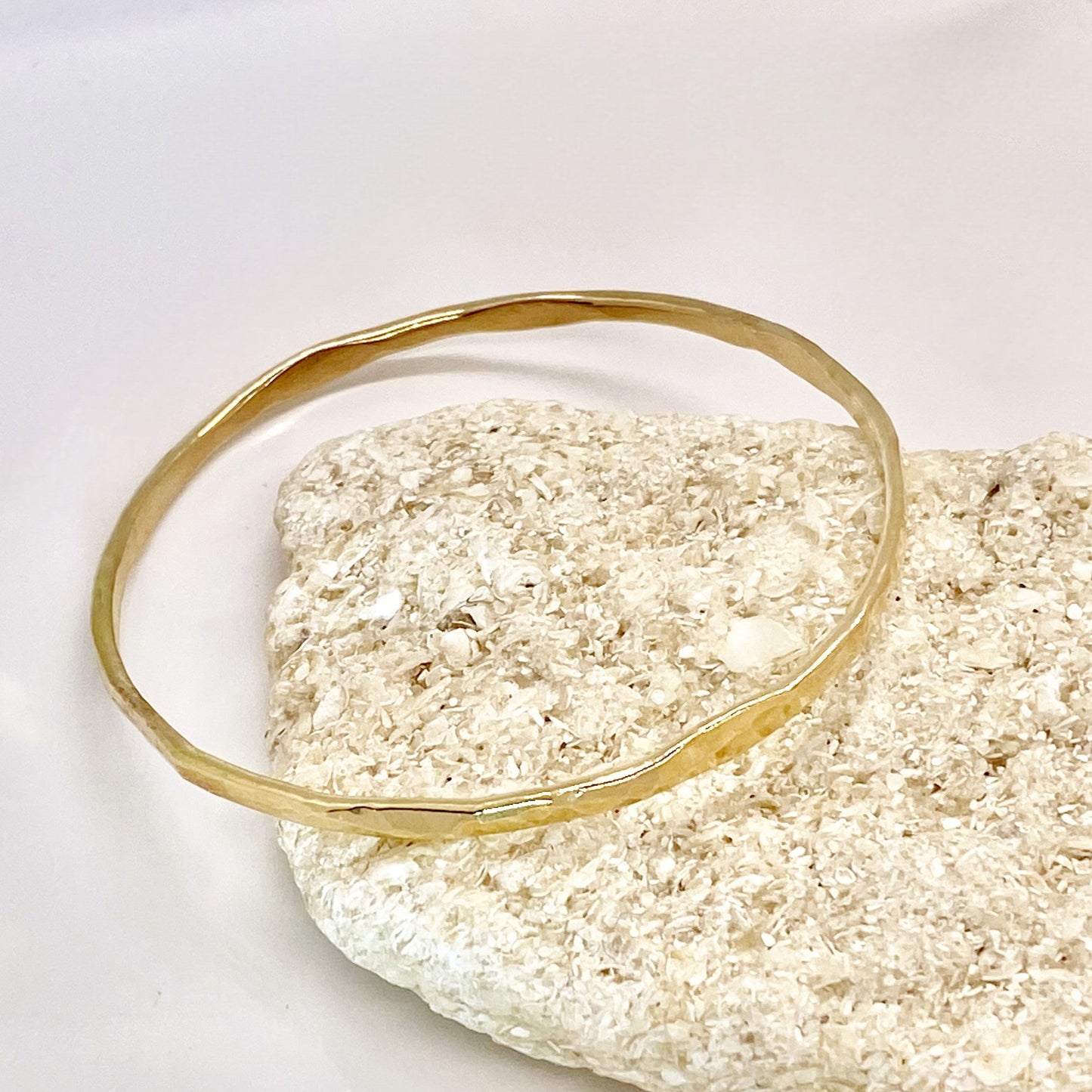 Hammered Gold Bangle