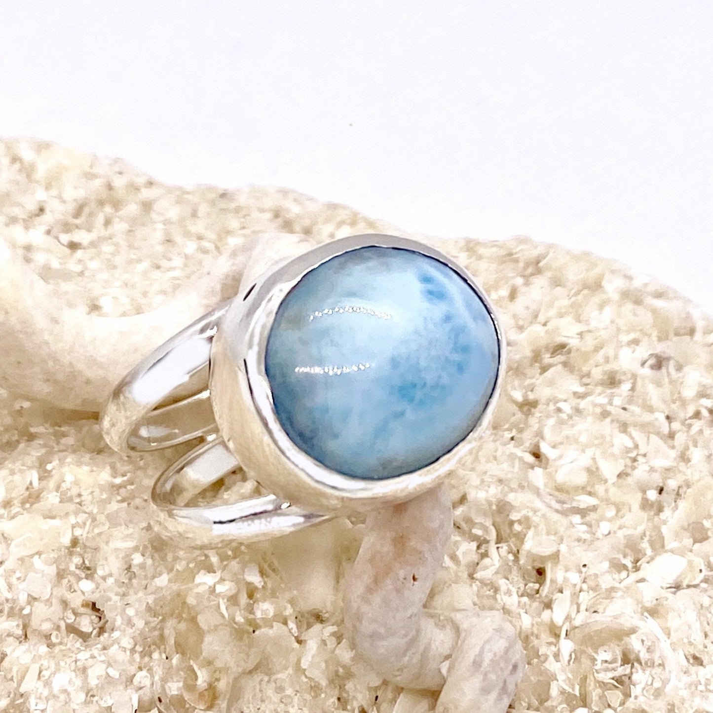 Larimar Double Band Ring