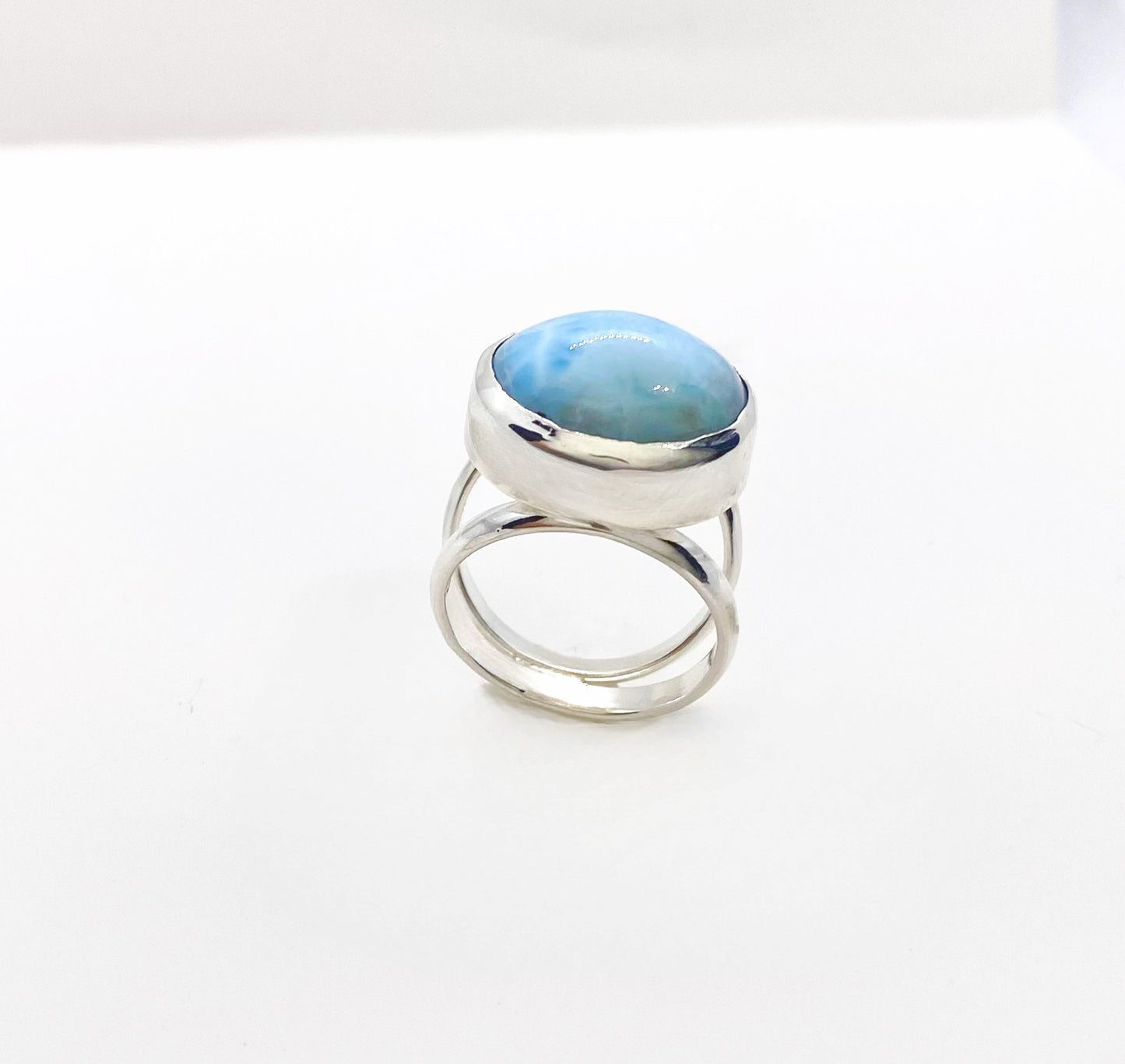 Larimar Double Band Ring