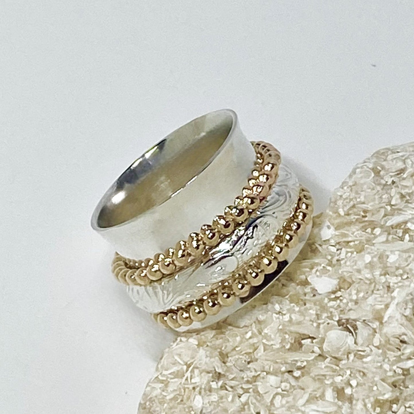 Silver and Gold Large Bead Spinner